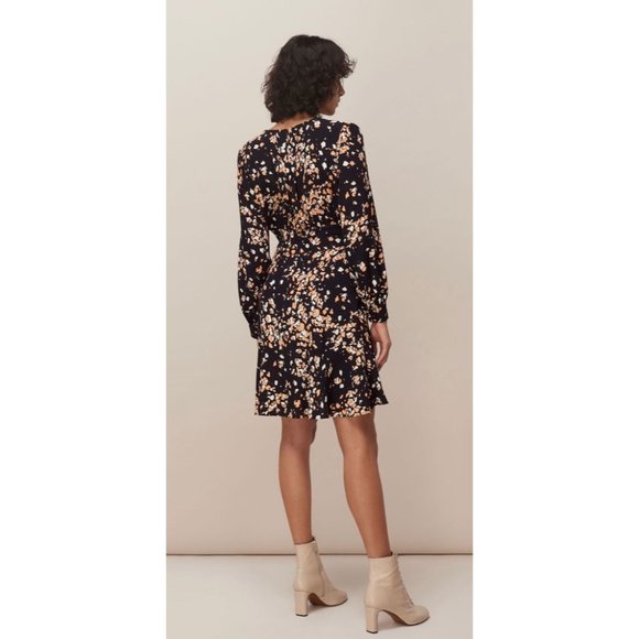 Whistles Mottled Animal Button Dress Size 6 - Picture 2 of 10